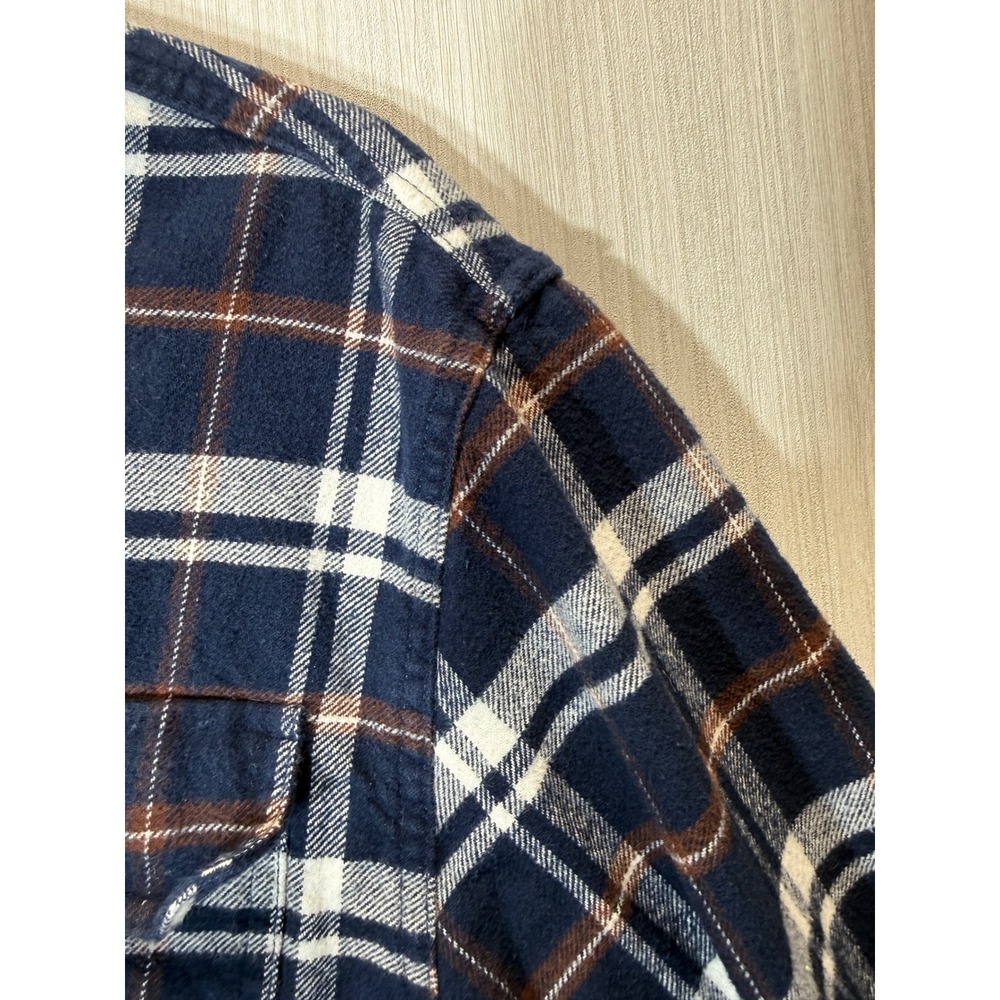 Jachs NY Mens Navy Blue White Plaid Flannel Button Down Shirt Medium 974954 - Picture 14 of 16